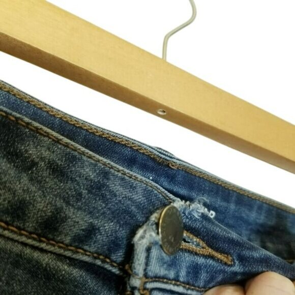 Old Navy Rockstar Mid-Rise Embroidered Floral Skinny Jeans Womens 6 Blue Denim - Picture 13 of 16